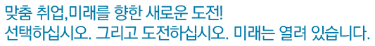 맞춤 취업, 미래를 향한 새로운 도전